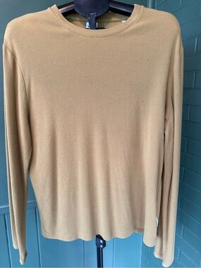 Olive Crewneck Sweater - Men's Lightweight Long Sleeve